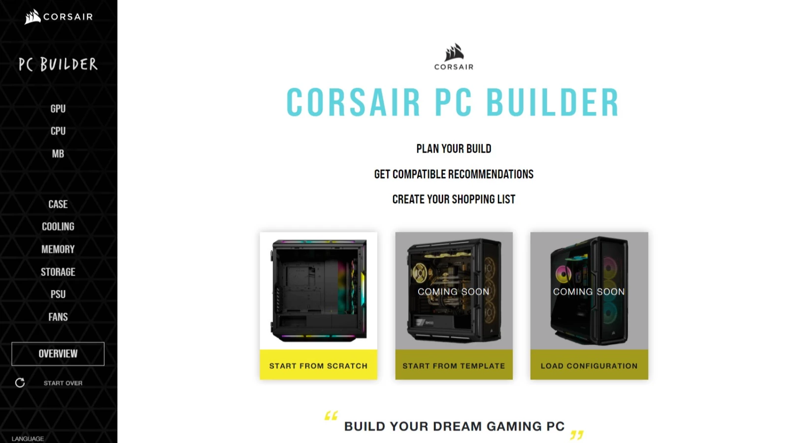 CORSAIR’den PC Toplama Aracı: PC Builder