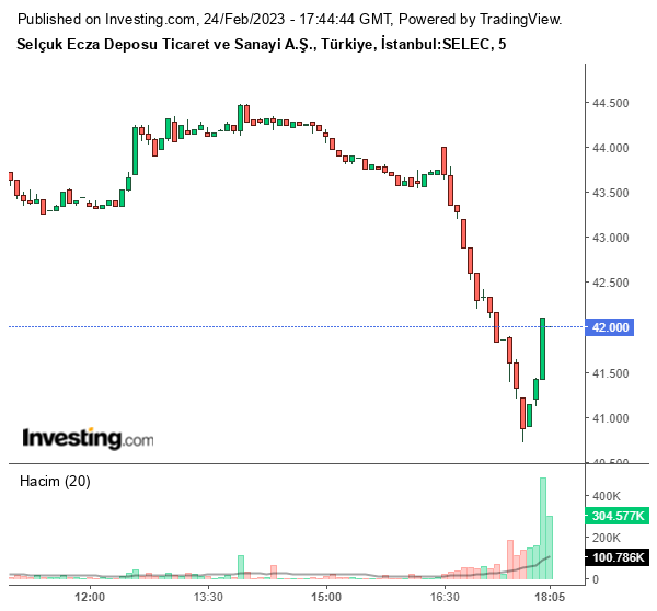SELEC Hisse Grafiği 24 Şubat 2023