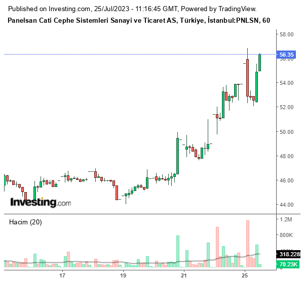 PNLSN Hisse Grafiği 25 Temmuz 2023