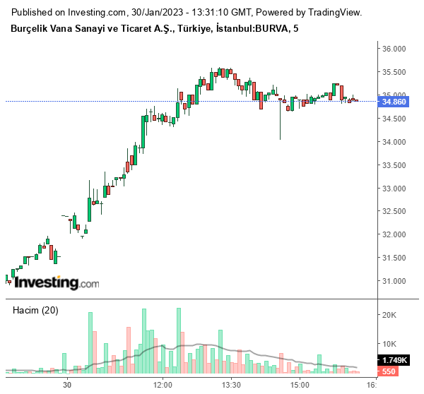 Burva Hisse Grafiği 30 Ocak 2023
