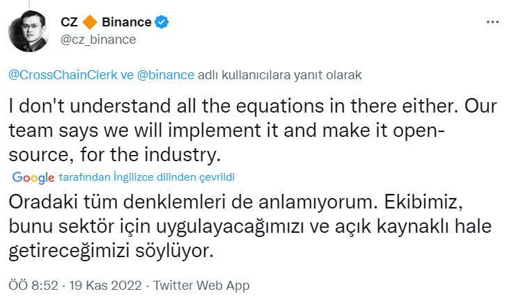 Binance CEO'sunun Yenilik Açıklaması