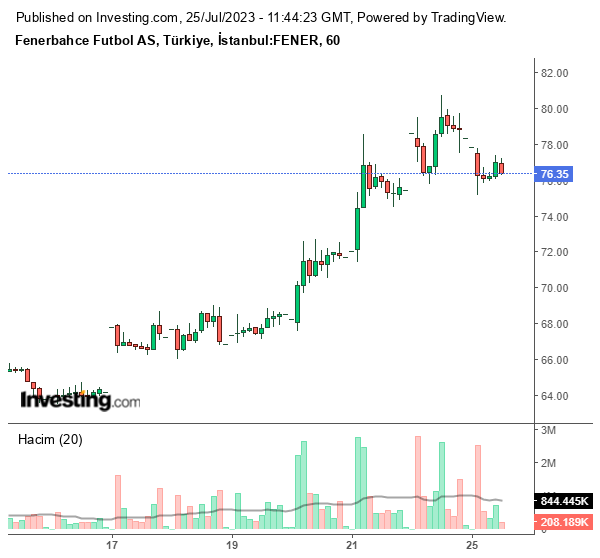 FENER Hisse Grafiği 25 Temmuz 2023