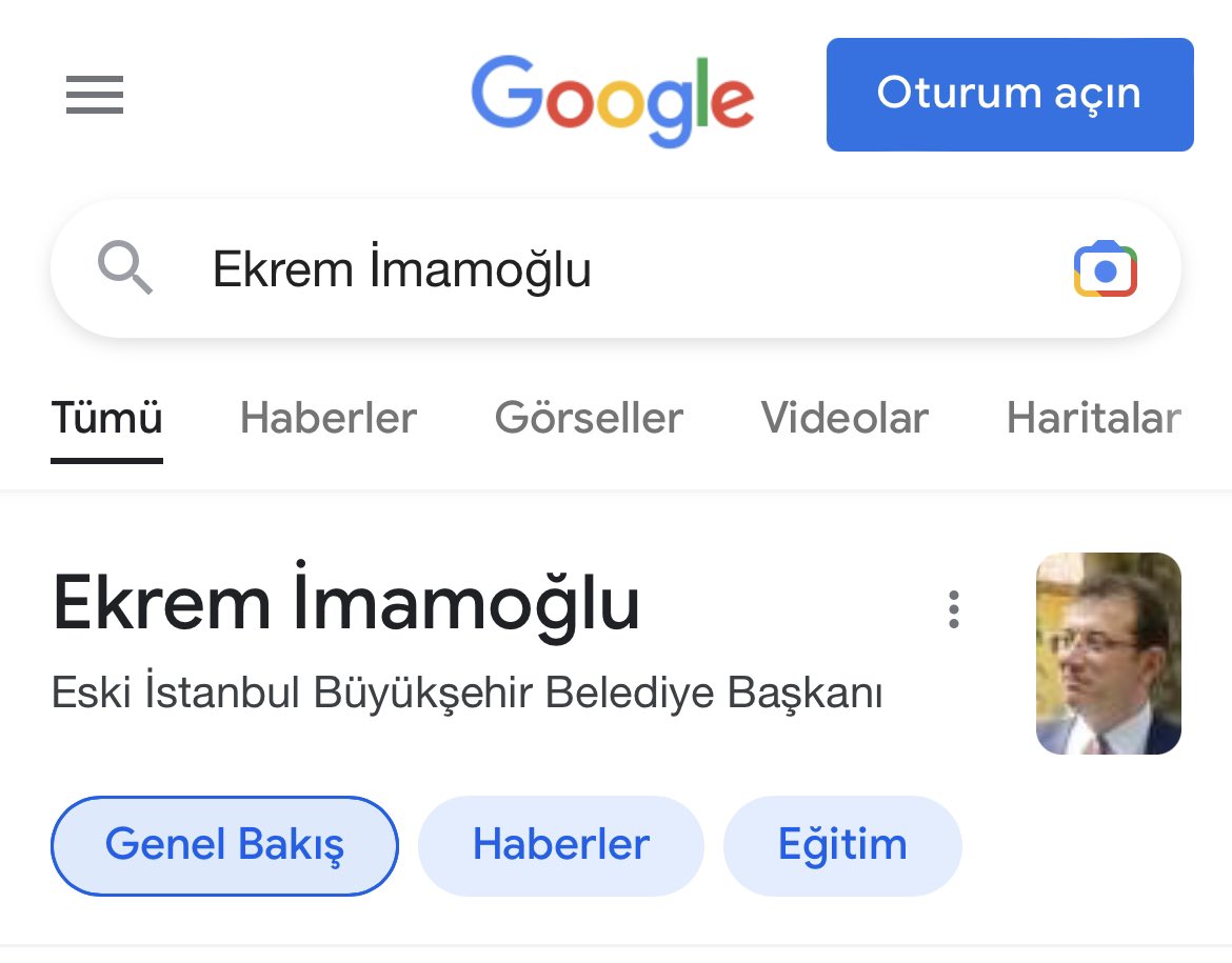 Google'dan Tarihi Hata! Ekrem İmamoğlu ''Eski'' Belediye Başkanı Olarak Gösterildi!