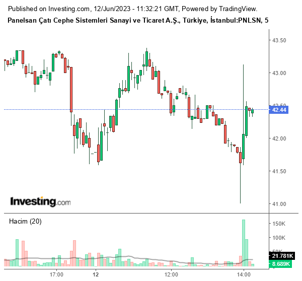 PNLSN Hisse Grafiği 12 Haziran 2023