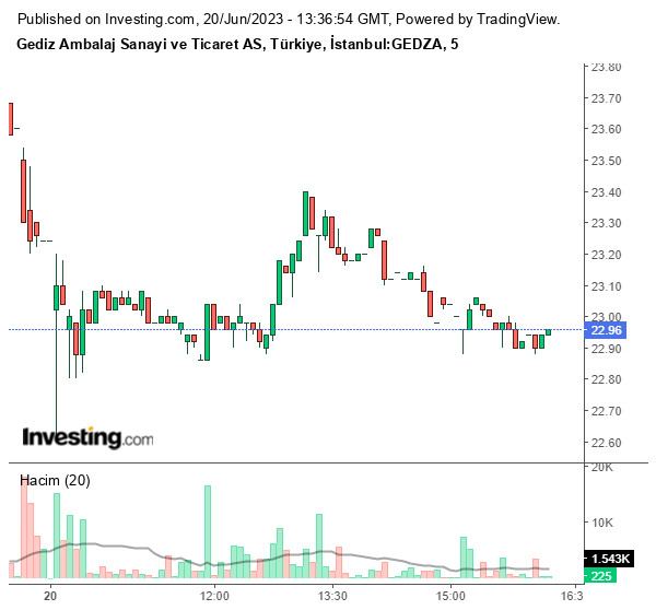 GEDZA Hisse Grafiği 20 Haziran 2023