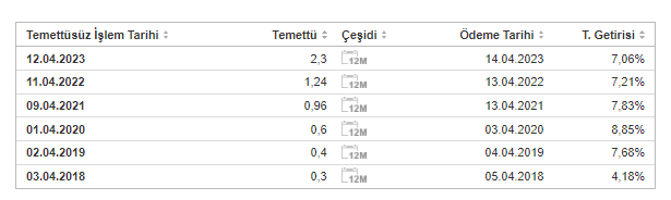 ENJSA Şirketinin Temettü