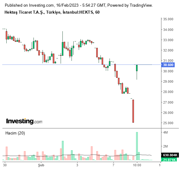 HEKTS Hisse Grafiği 16 Şubat 2023