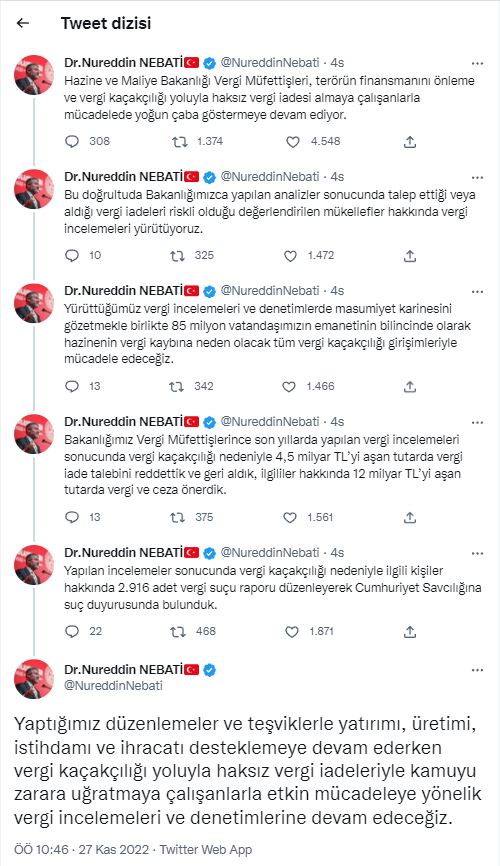 Bakan Nebati'den Vergi Kaçakçılığı Açıklaması