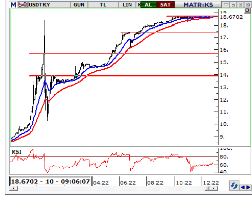 Dolar/TL grafiği