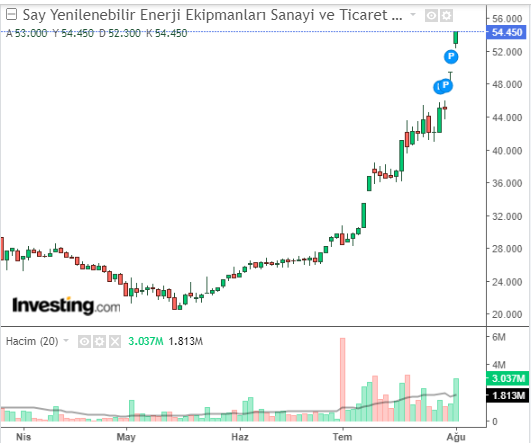 SAYAS Hisse Grafiği