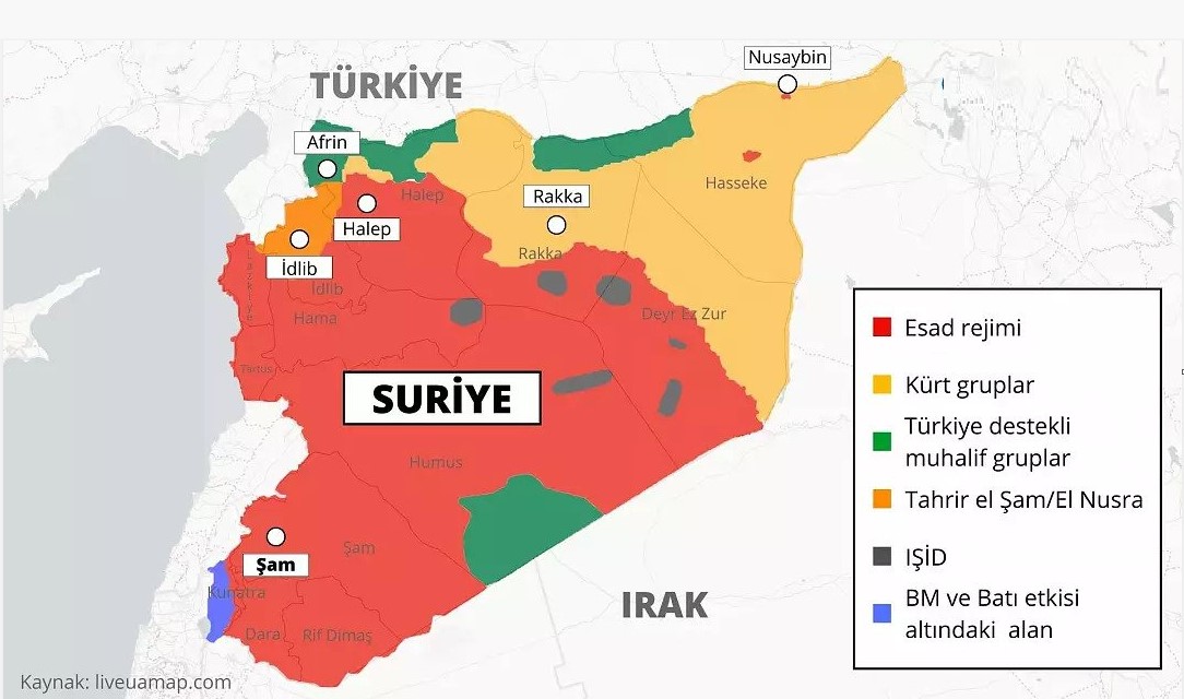 Suriye'nin Hangi Bölgesi Kimin Kontrolünde?
