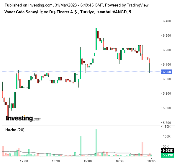 VANGD Hisse Grafiği 31 Mart 2023