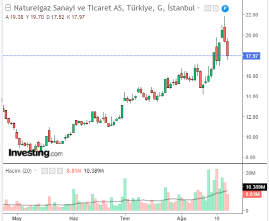 NTGAZ Hisse Grafiği 