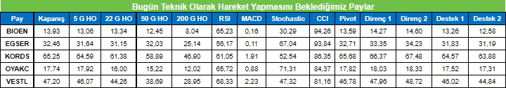 İnfo Yatırım'ın Yükseliş Beklediği Hisseler