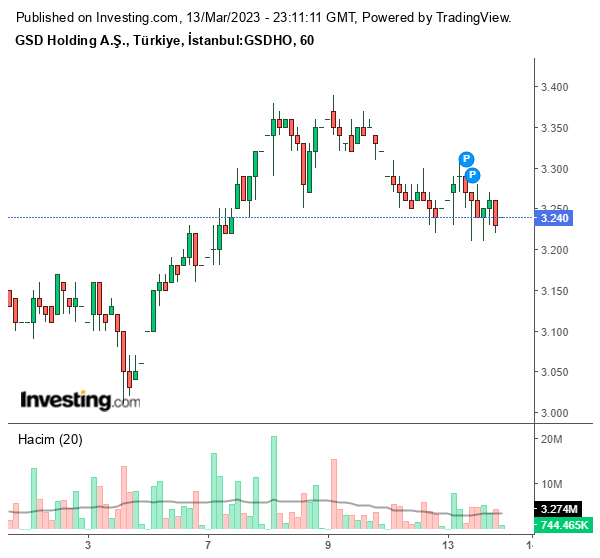 GSDHO Hisse Grafiği 14 Mart 2023