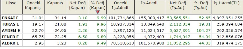 Yatırımcı Hangi Hisseleri Aldı?