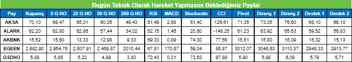 İnfo Yatırım'ın Hareket Beklediği Hisseler